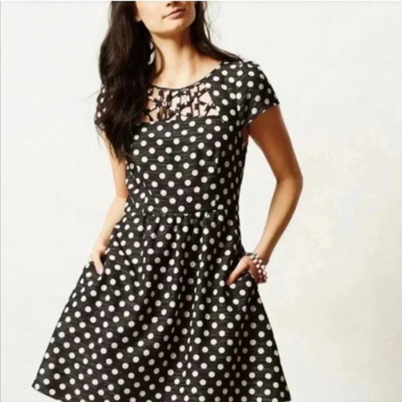 Maeve Anthropologie Aria Polka Dot Dress Size 2 Seen on Glee TV - Picture 3 of 10